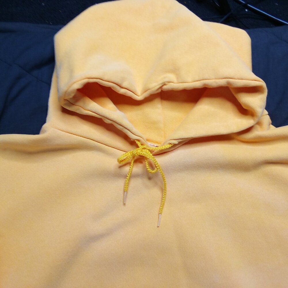 Deadstock Vintage Dodger Blank Hoodie Sweatshirt Yellow